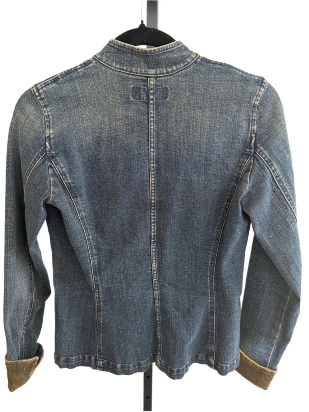 Ralph Lauren Denim Blazer Preppy Western Boho Americana Cotton Suit Jacket XS - Picture 2 of 10